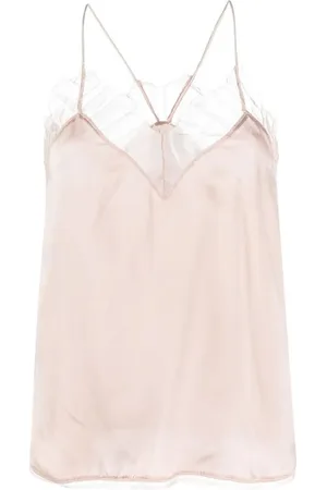 IRO Top, Dame, Lyserød, XS, Pudderrosa Blonde Ærmeløs Top