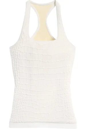 Jacquemus Top, Dame, Hvid, L, Hvid Tank Top Scala