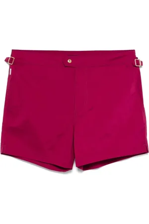 Tom Ford Badetøj, Herre, Lilla, 2XL, Uld, Fuchsia Pink Strandtøj med Lynlås foran