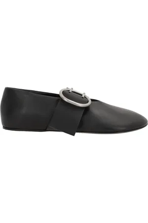 Jil Sander Sko, Dame, Sort, 38 EU, Læder, Sort Flade Sko Elegant Stil