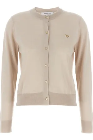 Maison Kitsuné Strik, Dame, , XS, Broderet Logo Knap Sweater