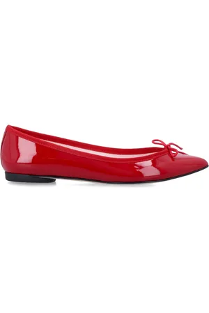 Repetto Sko, Dame, Rød, 39 EU, Læder, Flamme Rød Spidse Tå Ballet Flats