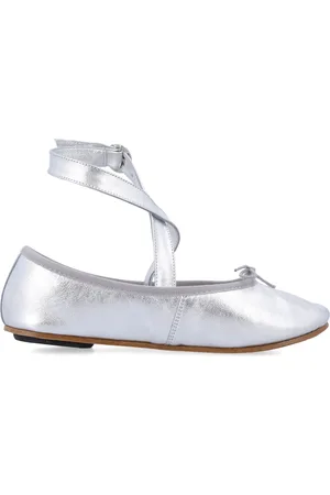 Repetto Sko, Dame, Grå, 40 EU, Bomuld, Sølv Lukkede Balletflader