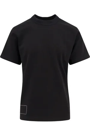 SACAI Top, Herre, Sort, S, Bomuld, Sorte T-shirts og Polos med Ribbede Krave