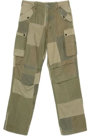 GALLERY DEPT. Bukser, Herre, Grøn, W38, Bomuld, Olive Patchwork Cargo Bukser