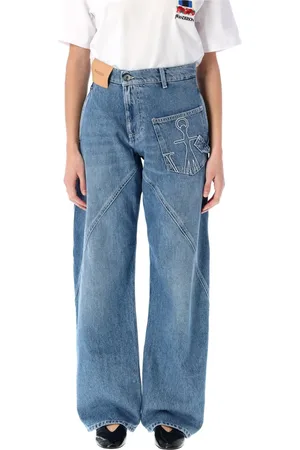 J.W.Anderson Jeans, Dame, Blå, W27, Denim, Twisted Workwear Denim Pant