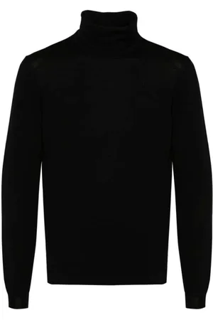 GOES BOTANICAL Strik, Herre, Sort, XL, Uld, Sort Merinould Turtleneck Sweater