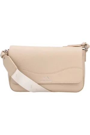 Armani Exchange Taske, Dame, , ONE SIZE, Uld, Ivory Skuldertaske med Flap Lukning