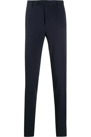 CANALI Bukser, Herre, Blå, 5XL, Uld, Marineblå slim-fit bukser i uldblanding