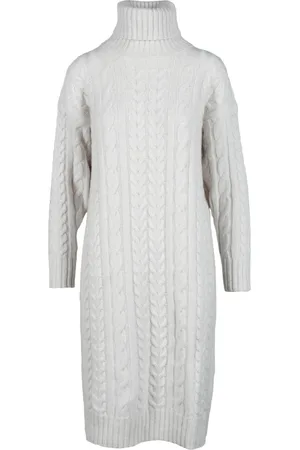 PESERICO SIGN Kjole, Dame, Hvid, S, Uld, Merino Cashmere Uld Kjole