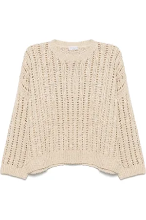 Brunello Cucinelli Strik, Dame, , S, Uld, Paillet Prydet Sweater