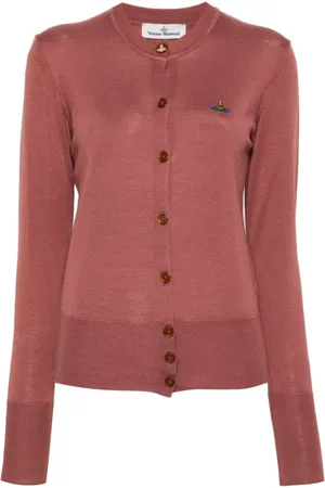 Vivienne Westwood Strik, Dame, Rød, XS, Uld, Bordeaux Sweater med Orb Logo