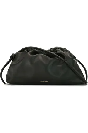 Mansur Gavriel Taske, Dame, Sort, ONE SIZE, Uld, Sort Skuldertaske med Logoprint