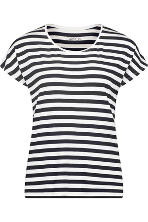 Cartoon Top, Dame, Sort, XS, Afslappet Rund Hals Basis Skjorte