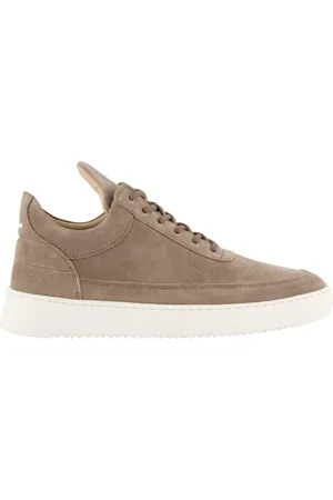 Filling pieces Sko, Herre, Brun, 44 EU, Lav Top Ruskind Sneakers