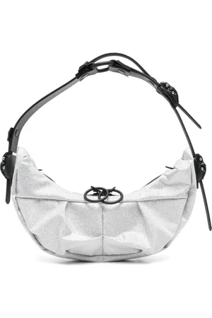 Innerraum Taske, Herre, Hvid, ONE SIZE, Uld, Sort Bum Bag med Plissedetaljer