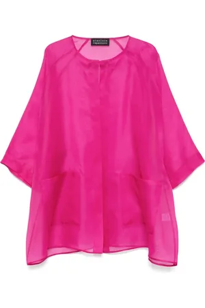 GIANLUCA CAPANNOLO Frakke, Dame, Lyserød, S, Fuchsia Åben Front Frakke