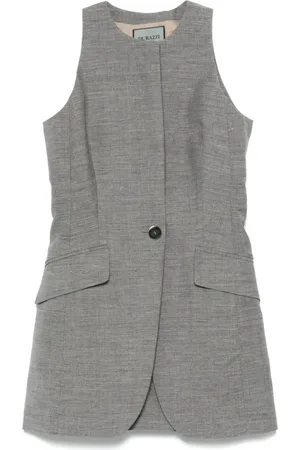 Durazzi Milano Jakke, Dame, Grå, XS, Grå Crew Neck Ærmeløs Vest
