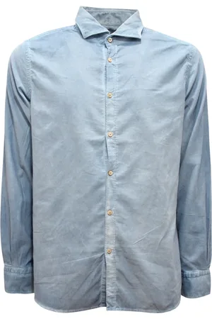 ALTEA Skjorte, Herre, Blå, M, Vintage Velvet Skjorte med Model 1264004
