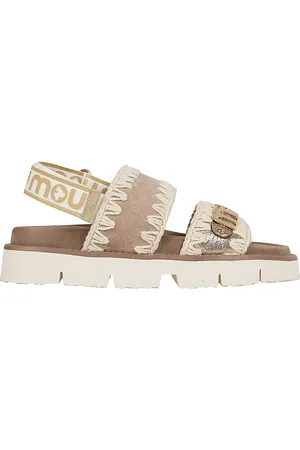 Mou Sko, Dame, , 38 EU, Læder, Metallic Læder Sandaler til Kvinder