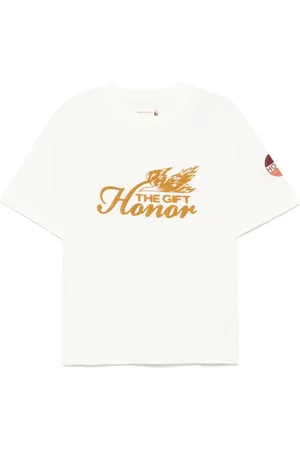 HONOR THE GIFT Top, Herre, Hvid, M, Hvid Logo Crew Neck T-shirt