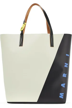 Marni Taske, Herre, Flerfarvet, ONE SIZE, Læder, Color Block PVC Tote Bag