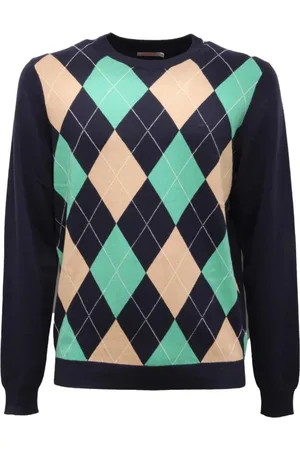 sun68 Strik, Herre, Blå, L, Bomuld, Navy Wool/Bomuld Sweater