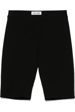 Low Classic Shorts, Dame, Sort, S, Sort Elastisk Taljebånd Picot Trim Shorts