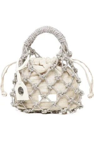 Kurt Geiger Taske, Dame, Grå, ONE SIZE, Sølv Macrame Krystal Taske