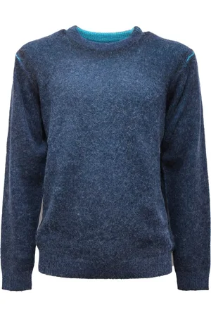 sun68 Strik, Herre, Blå, XL, Navy Wool Blend Sweater