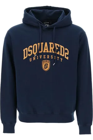 Dsquared2 Sweathshirts & Hoodies, Herre, Blå, S, Bomuld, Universitet Cool Fit Hoodie