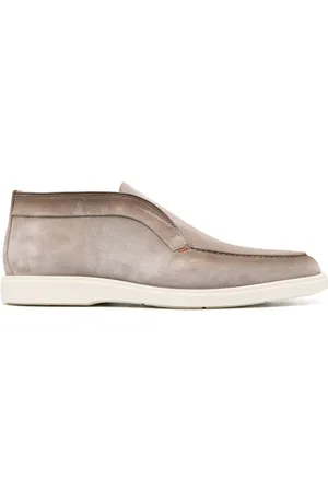 santoni Sko, Herre, Brun, 40 EU, Læder, Slip-On Ruskindstøvler