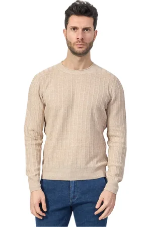 Gran Sasso Strik, Herre, , XL, Uld, Vintage Sweater med Fletninger