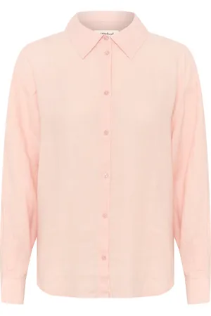 Soaked in Luxury Bluser & Skjorter, Dame, , XL, Linned, Linnedskjorte med krave og knapper
