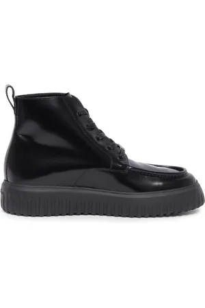 Hogan Sko, Herre, Sort, 43 1/2 EU, Anfibio H-Stripe Boot med Memory Foam