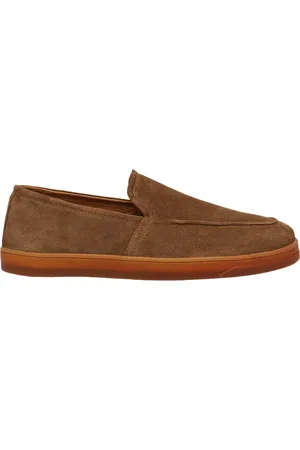 Elia Maurizi Sko, Herre, Brun, 45 EU, Suede, Håndlavet Suede Penny Loafer i Cigar