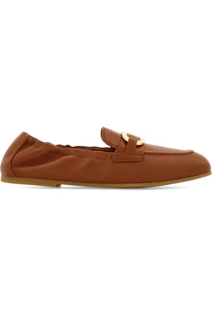 Salvatore Ferragamo Sko, Dame, Brun, 36 EU, Læder, Kamelbrune lammskindssko med slip-on