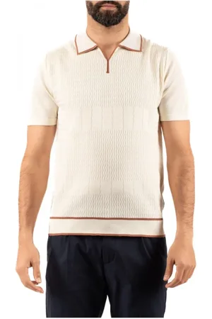 Daniele Fiesoli Top, Herre, , S, Uld, Stilfuld Polo Skjorte