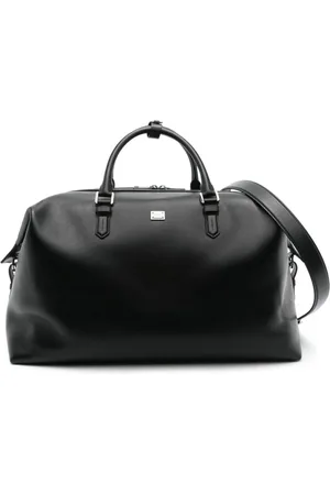 Dolce & Gabbana Taske, Herre, Blå, ONE SIZE, Uld, Sort Top Zip Bagage Taske