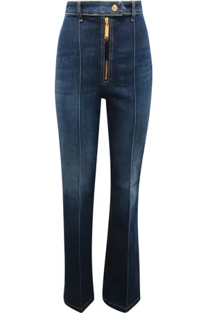 Elisabetta Franchi Jeans, Dame, Blå, W29, Denim, Blå Denim Flare Jeans Lavet i Italien
