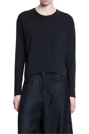 James Perse Top, Dame, Sort, M, Bomuld, Sort Box Fit Langærmet Tee