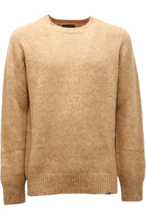 BOB der Bär Strik, Herre, Brun, XL, Uld, Uldtrøje Lys Melange Kamel