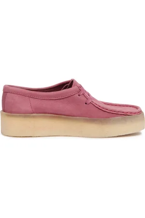 Clarks Sko, Dame, Lyserød, 40 EU, Rosa Nubuck Wallabee Cup Damesko