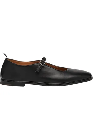 Elia Maurizi Sko, Dame, Sort, 38 EU, Læder, Sort Nappa Læder Ballerina Flats