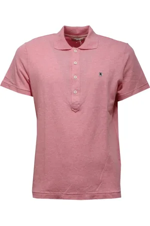 Mauro Grifoni Top, Herre, Lyserød, S, Bomuld, Denim bomulds T-shirt lavet i Italien
