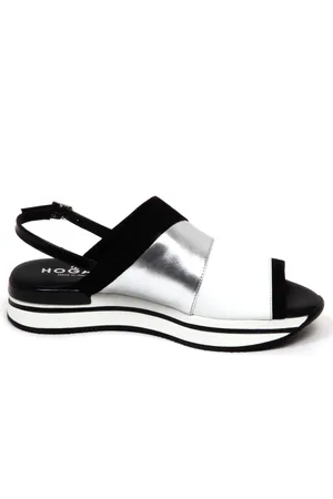 Hogan Sko, Dame, Flerfarvet, 36 1/2 EU, Sølv Kile Sandal Sko