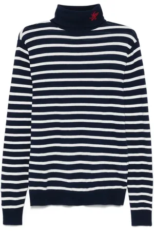 Tommy Hilfiger Strik, Herre, Blå, M, Prussian High Neck Sweater
