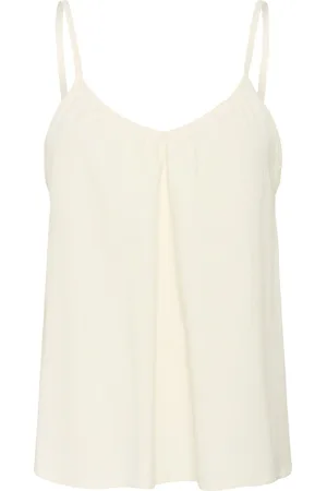 Saint Tropez Top, Dame, , S, Bomuld, Justerbar Stroptop Bluse Ice