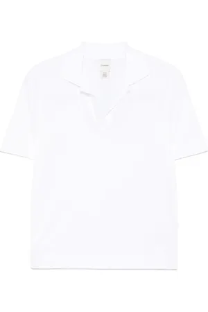 Calvin Klein Top, Dame, Hvid, S, Hvid Polo Krave Kortærmet Sweater