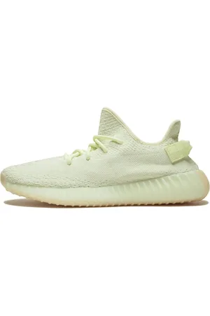 Yeezy Sko, Herre, Grøn, 41 1/3 EU, Uld, Glat Smør Sneakers